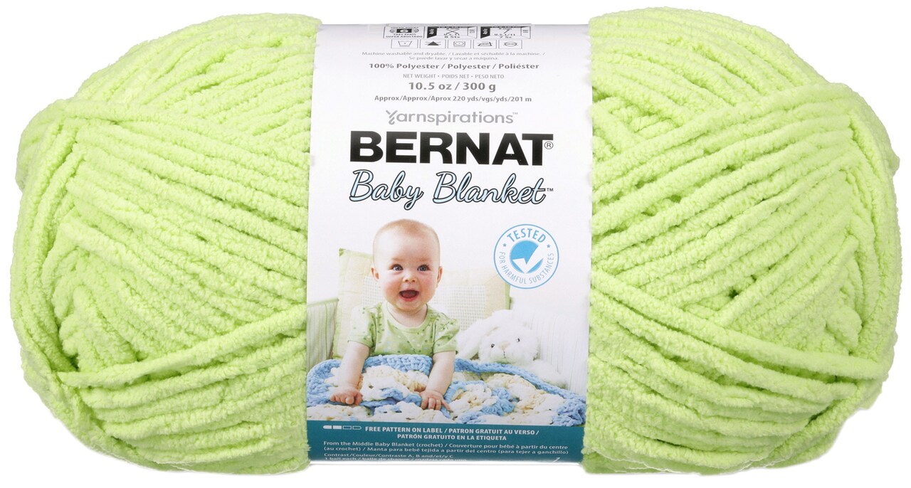 Bernat Baby Blanket Big Ball Yarn Lemon Lime